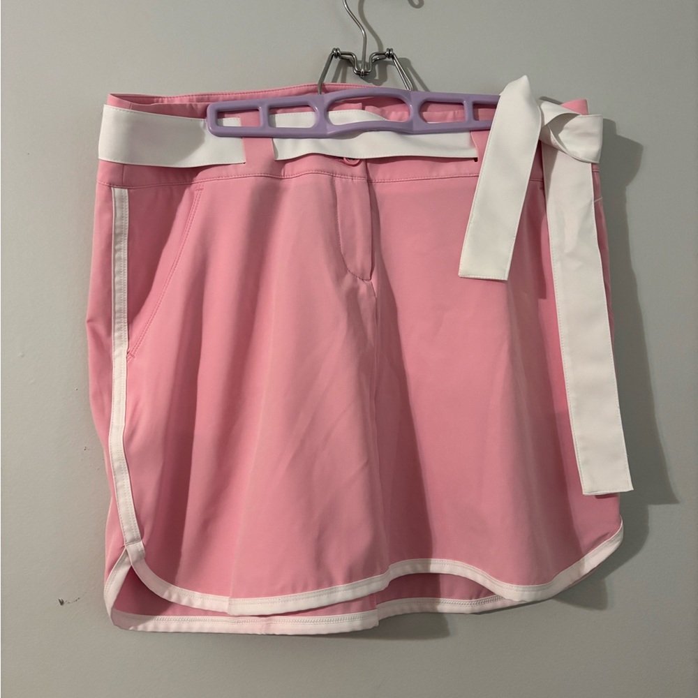 Nike Pink and White Golf Skirt